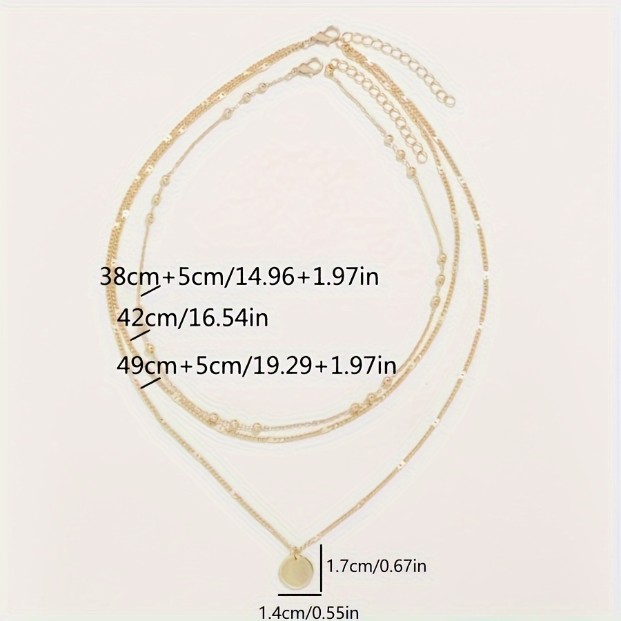 Women's Three-layer Round Pendant Necklace Set